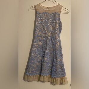 Zunie Blue Spaghetti Strap A-Line Dress